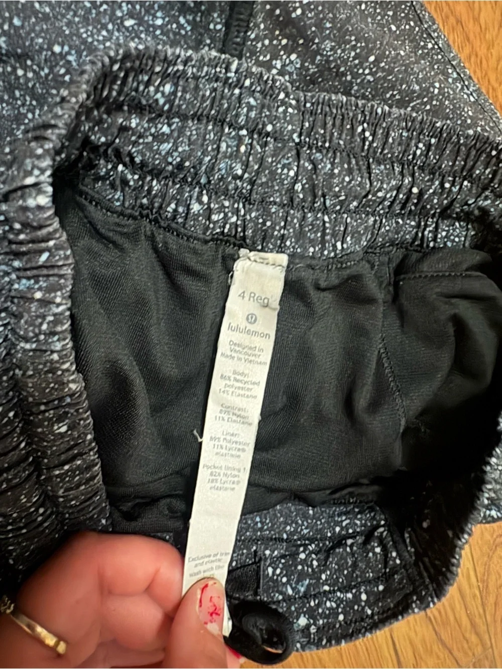 lululemon athletica Black Speckled Athletic Shorts - Picture 3 of 3